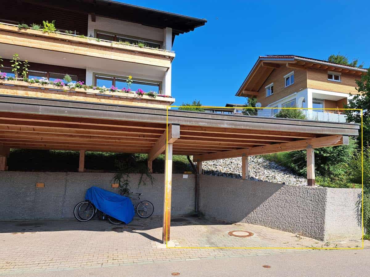 Carport der Ferienwohnung Panoramaweg in Wertach